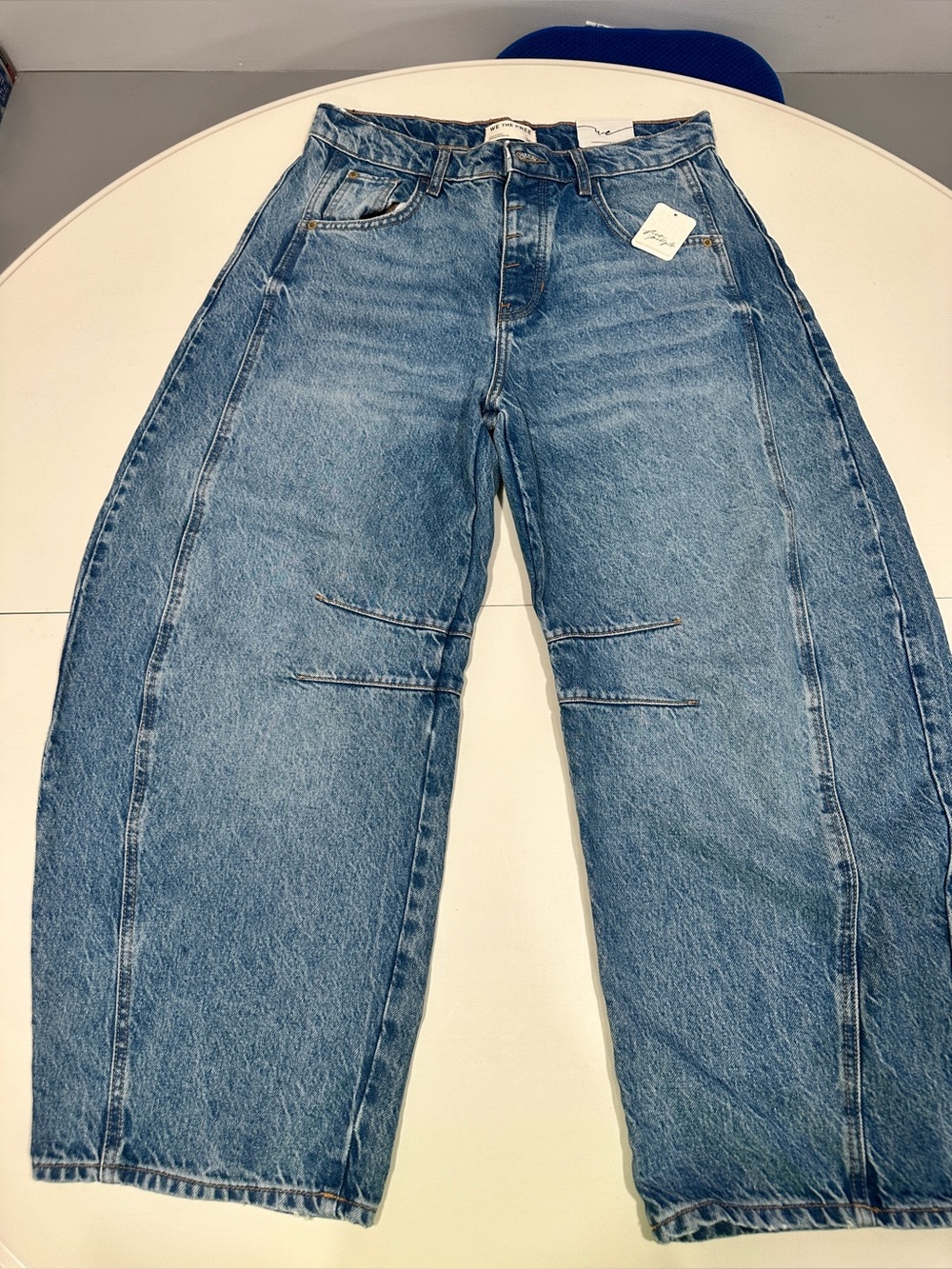 Free People NWT Wide-Leg Blue Denim Jeans